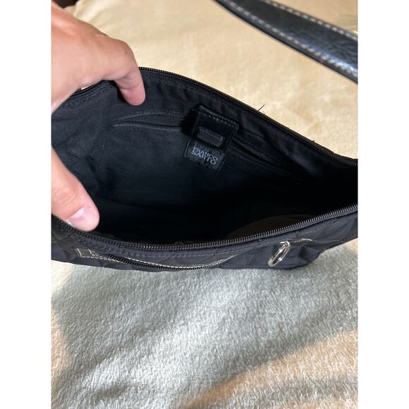 Franco Sarto Purse Black Quilted Handbag Smartlyte Zip Pockets READ - Picture 5 of 12